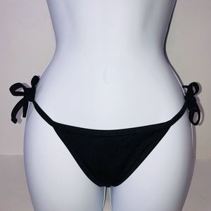 American Apparel String Bikini Bottom Black Medium